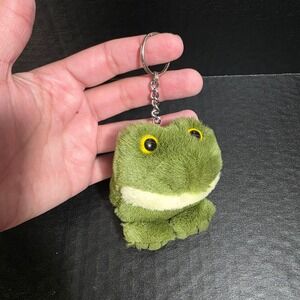 Swibco‎ Frog Plush Keychain Fluffy Green Vintage 1998 Fuzzy Mini Bag Charm